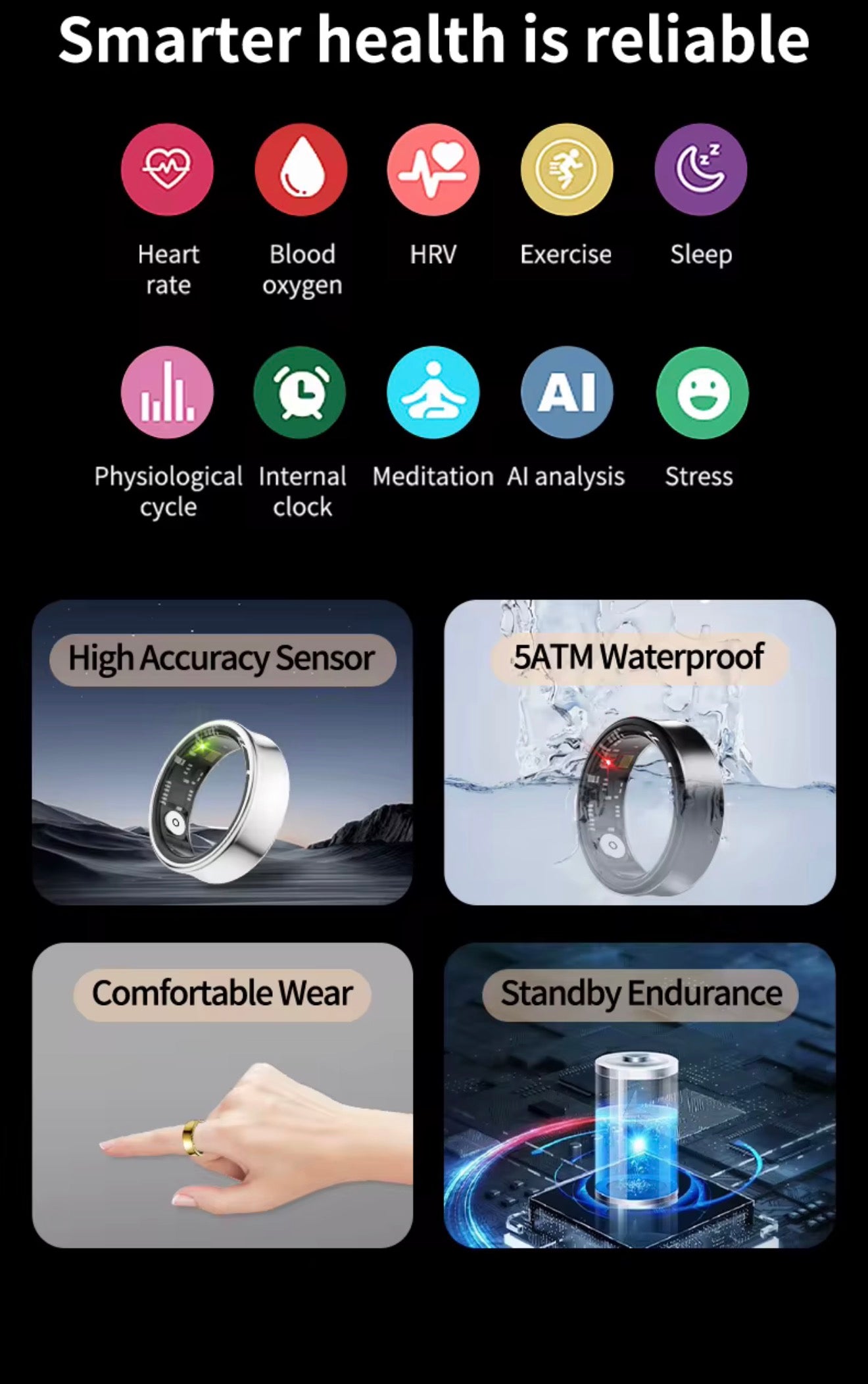 SHR OEM EMOTIONS Meditation AI analysis k3 heart rate smart ring 2026