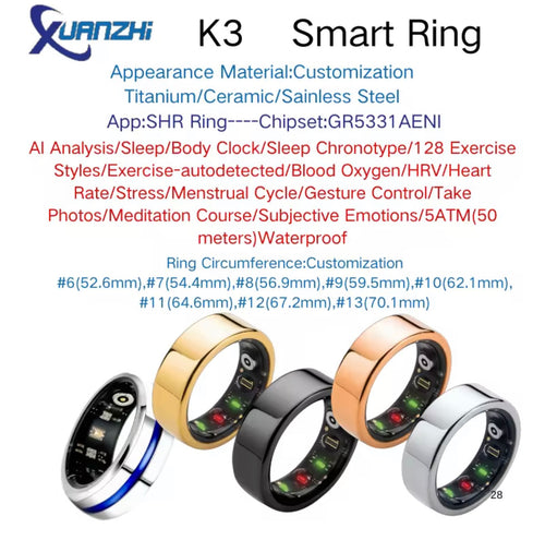 SHR OEM EMOTIONS Meditation AI analysis k3 heart rate smart ring 2026